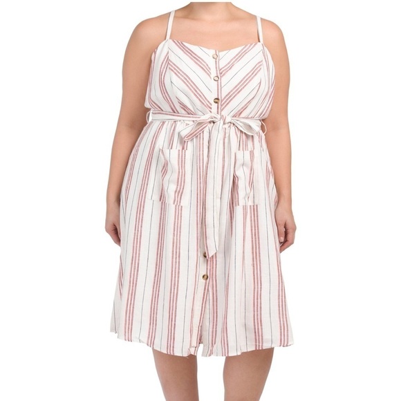 CITY CHIC Plus Lover Striped Dress - Picture 1 of 5